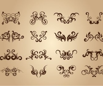 Set of Floral Vintage Vector Design Elements