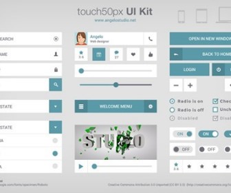 Touch 50px Free UI Kit