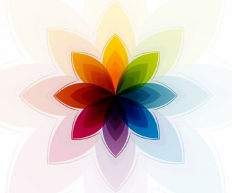 Colorful Abstract Flower Vector Graphic