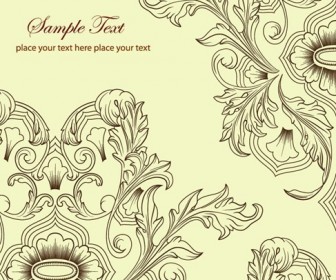 Classic Retro Floral Background Vector