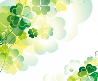 Abstract Green Floral Design Vector Illustration