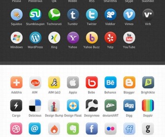 126 Vector Social Media Icons