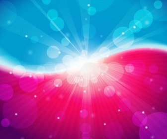 Abstract Light Blue Pink Bokeh Background Vector