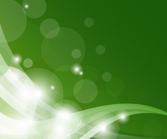 Abstract Green Shiny Wave Background Vector Illustration