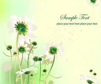 Flower Design Summer Background Vector Graphic