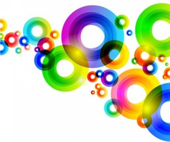 Colorful Circles Background Vector Graphic