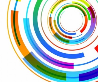 Abstract Technology Circles Vector Background