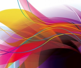 Abstract Colorful Wave Lines Background Vector