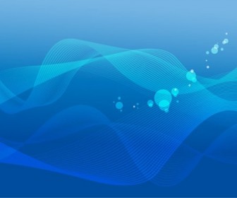 Abstract Blue Wave Background Vector Graphic