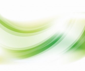 Abstract Green Curve Vector Background