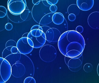 Blue Light Bubbles Background Vector Graphic