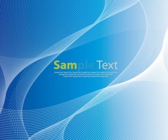 Abstract Blue Background with Wave Vector Graphic