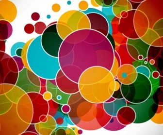 Colorful Circles Abstract Vector Background