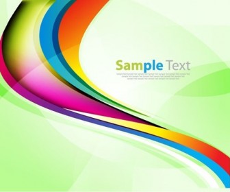 Colorful Rainbow Wave Background Vector Graphic