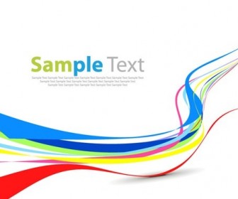 Colorful Curve Abstract Background Vector Graphic