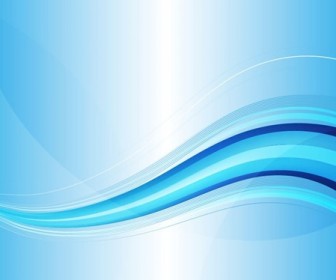 Abstract Blue Waves Vector Template Background