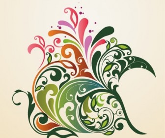 Abstract Design Floral Ornament Background Vector Graphic