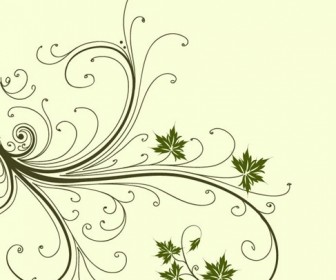 Swirl Floral Abstract Vector Graphic