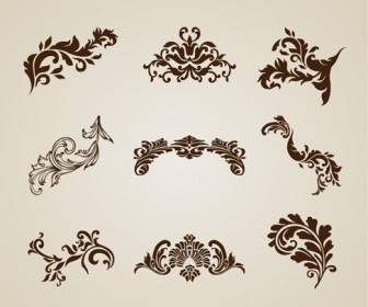 Vintage Beautiful Design Elements Vector Set