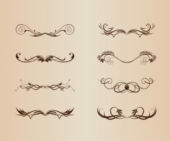 Vector Illustration of Decorative Border and Frame Element Set