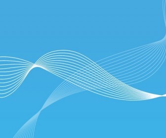 White Waves on Blue Background Vector Graphic