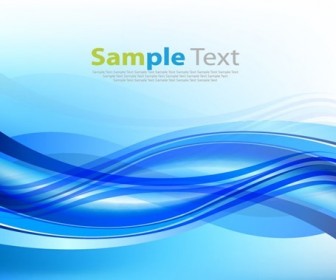 Abstract Blue Waves Vector Graphic for Design