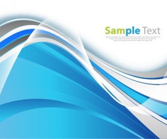 Blue Smooth Wave Abstract Background Vector Graphic