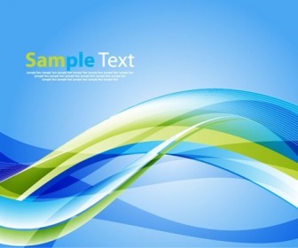 Blue Yellow Waves Abstract Background Vector Graphic