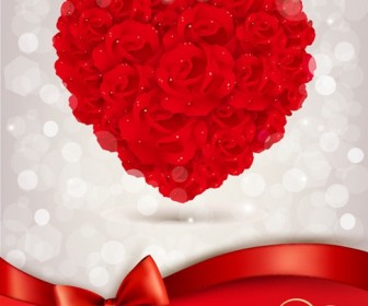 Red Rose for Valentine Day Vector Illustration