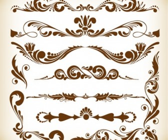 Vector Illustration Set of Vintage Ornament Elements