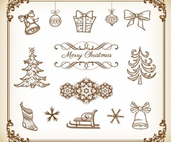 Vector Collection of Christmas Decoration Element