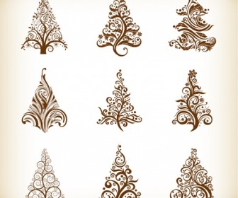 Vector Set of Christmas Trees