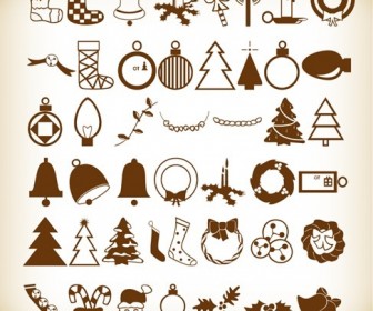 Christmas Elements Vector Illustration Set