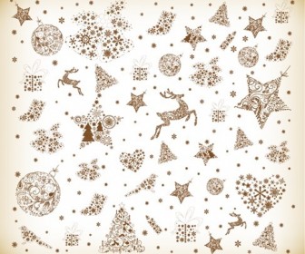 Christmas Element Vector Graphics Set