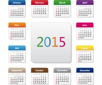 2015 Calendar Design Vector Illustration