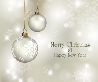 Christmas and Happy New Year Vector Illustration