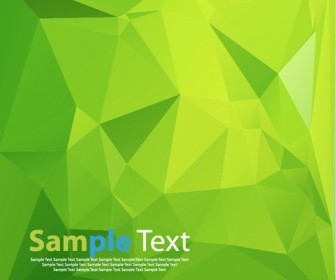 Abstract Green Background with Triangles Vector Illustration