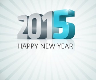 2015 Happy New Year Vector Illustration