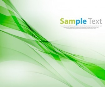 Vector Smooth Green Wave Background Illustration