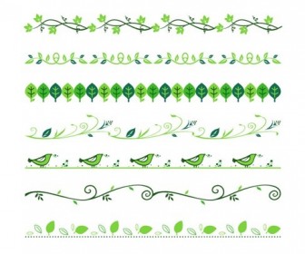 Vector Set of Floral Divider