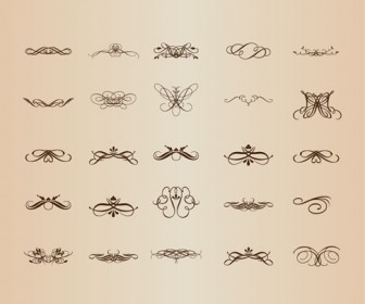 Vector Set of Vintage Decorative Patterns