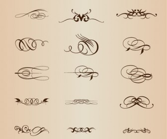 Vector Vintage Calligraphic Design Elements