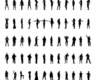 People Silhouettes Vector Set