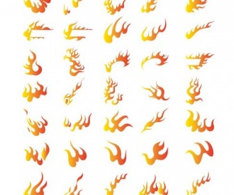 Vector Collection of Different Fire Symbols