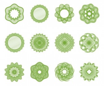 Guilloche Elements Vector Set