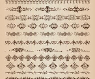 Vector Set of Border Decoration Elements