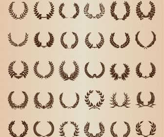 Laurel Wreaths Vector Set