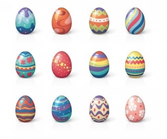 Set of Twelve Easter Eggs