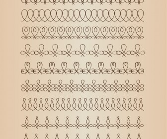 Vector Line Border Set Design Element