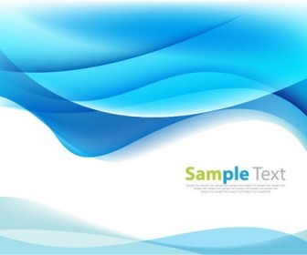 Blue Modern Futuristic Background with Abstract Waves Vector